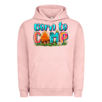 Pigment Salmon born to camp Urban Hoodie - Zillion Design Studio