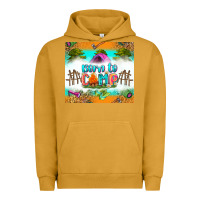 Pigment Peanut Butter born to camp Urban Hoodie - Zillion Design Studio