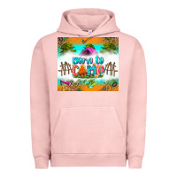 Pigment Salmon born to camp Urban Hoodie - Zillion Design Studio