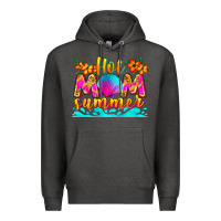 Charcoal Heather hot mom summer Premium Hoodie - Zillion Design Studio