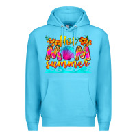 Ocean Blue hot mom summer Premium Hoodie - Zillion Design Studio