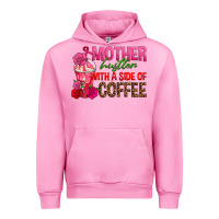 Fuchsia Pink mother hustler wt a side of coffee Urban Hoodie - texasbilliewilder