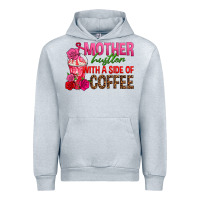 Heather Grey mother hustler wt a side of coffee Urban Hoodie - texasbilliewilder