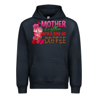 Navy mother hustler wt a side of coffee Urban Hoodie - texasbilliewilder