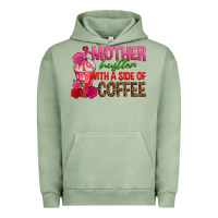 Pigment Oil Green mother hustler wt a side of coffee Urban Hoodie - texasbilliewilder