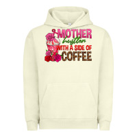 Pigment Pistachio mother hustler wt a side of coffee Urban Hoodie - texasbilliewilder