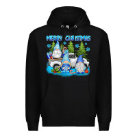 Black merry christmas gnomies Premium Hoodie - texasbilliewilder