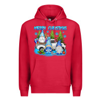 Cardinal merry christmas gnomies Premium Hoodie - texasbilliewilder