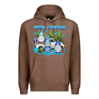 Chestnut merry christmas gnomies Premium Hoodie - texasbilliewilder