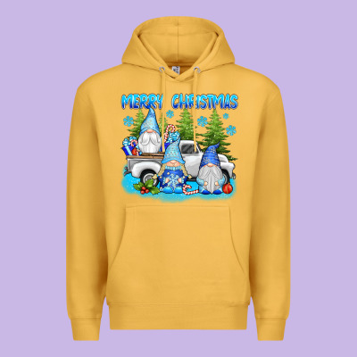 Merry Christmas Gnomies Premium Hoodie Designed By Texasbilliewilder