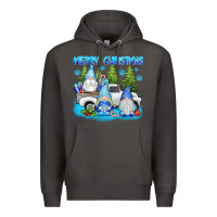 Smoke merry christmas gnomies Premium Hoodie - texasbilliewilder