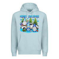 Blue Mist merry christmas gnomies Premium Hoodie - texasbilliewilder
