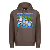 Coffee merry christmas gnomies Premium Hoodie - texasbilliewilder