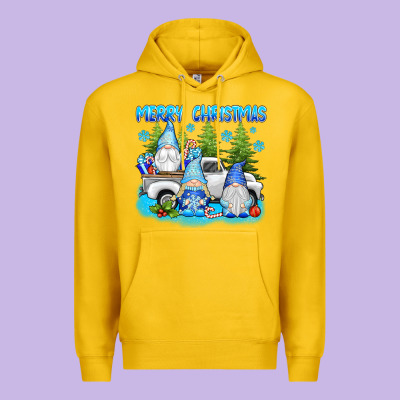 Merry Christmas Gnomies Premium Hoodie Designed By Texasbilliewilder