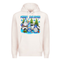 Pale Pink merry christmas gnomies Premium Hoodie - texasbilliewilder