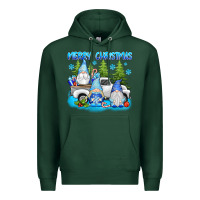 Sports Green merry christmas gnomies Premium Hoodie - texasbilliewilder