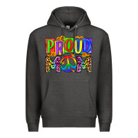 Charcoal Heather proud mom lgbt Premium Hoodie - Zillion Design Studio
