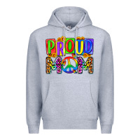 Heather Grey proud mom lgbt Premium Hoodie - Zillion Design Studio