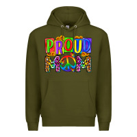 Army Green proud mom lgbt Premium Hoodie - Zillion Design Studio