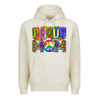 Oatmeal Heather proud mom lgbt Premium Hoodie - Zillion Design Studio
