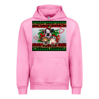 Fuchsia Pink christmas heifers Urban Hoodie - RanaPortraitStore