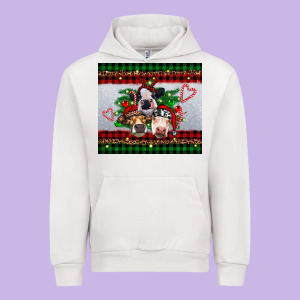 Christmas Heifers Urban Hoodie Designed By Ranaportraitstore