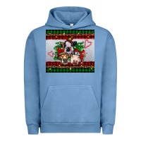 Pigment Pebble Blue christmas heifers Urban Hoodie - RanaPortraitStore