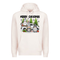 Pale Pink merry christmas gnomies Premium Hoodie - texasbilliewilder