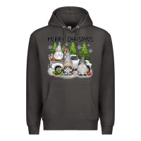 Smoke merry christmas gnomies Premium Hoodie - texasbilliewilder