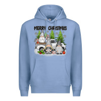 Colony Blue merry christmas gnomies Premium Hoodie - texasbilliewilder