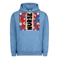 Pigment Pebble Blue american nurse Urban Hoodie - Zillion Design Studio