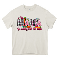Cream This Mama Is Chilling With Her Peeps Heavy Core Tee - CowhideDigitalArt