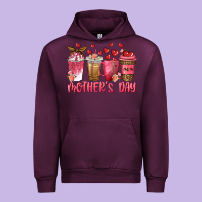 Mothers Day Coffee Cups Urban Hoodie Designed By Texasbilliewilder