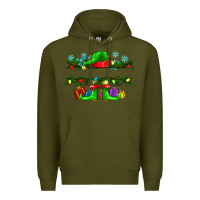 Army Green custom name christmas elf Premium Hoodie - texasbilliewilder