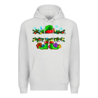 Dove Grey custom name christmas elf Premium Hoodie - texasbilliewilder