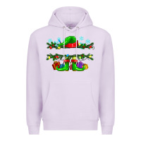 Lilac custom name christmas elf Premium Hoodie - texasbilliewilder