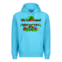 Ocean Blue custom name christmas elf Premium Hoodie - texasbilliewilder