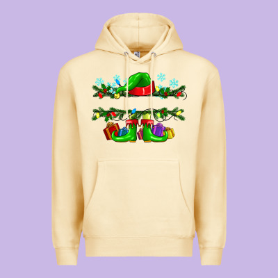 Custom Name Christmas Elf Premium Hoodie Designed By Texasbilliewilder