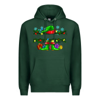 Sports Green custom name christmas elf Premium Hoodie - texasbilliewilder
