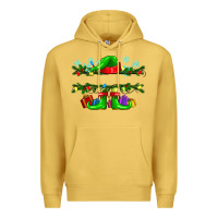 Antique Gold custom name christmas elf Premium Hoodie - texasbilliewilder