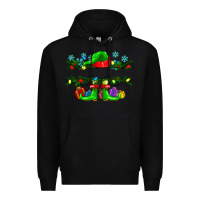 Black custom name christmas elf Premium Hoodie - texasbilliewilder