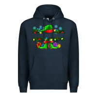 Navy custom name christmas elf Premium Hoodie - texasbilliewilder