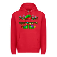 Red custom name christmas elf Premium Hoodie - texasbilliewilder