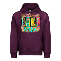 Mauve Wine lake babe Urban Hoodie - Zillion Design Studio