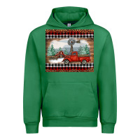 Emerald Christmas farm and truck Urban Hoodie - RanaPortraitStore