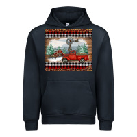 Navy Christmas farm and truck Urban Hoodie - RanaPortraitStore