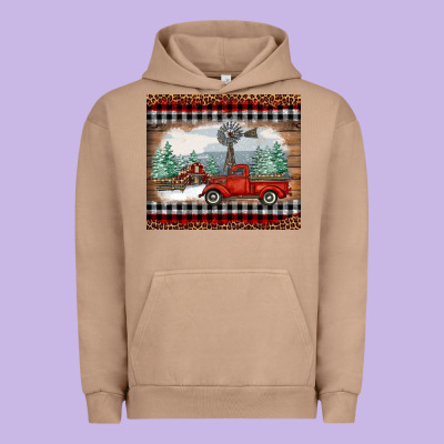 Christmas Farm And Truck Urban Hoodie Designed By Ranaportraitstore