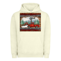 Pigment Pistachio Christmas farm and truck Urban Hoodie - RanaPortraitStore