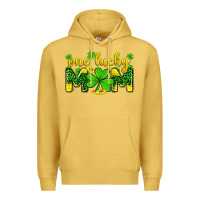 Antique Gold one lucky mom Premium Hoodie - Zillion Design Studio