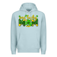 Blue Mist one lucky mom Premium Hoodie - Zillion Design Studio